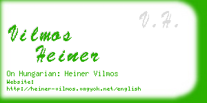 vilmos heiner business card